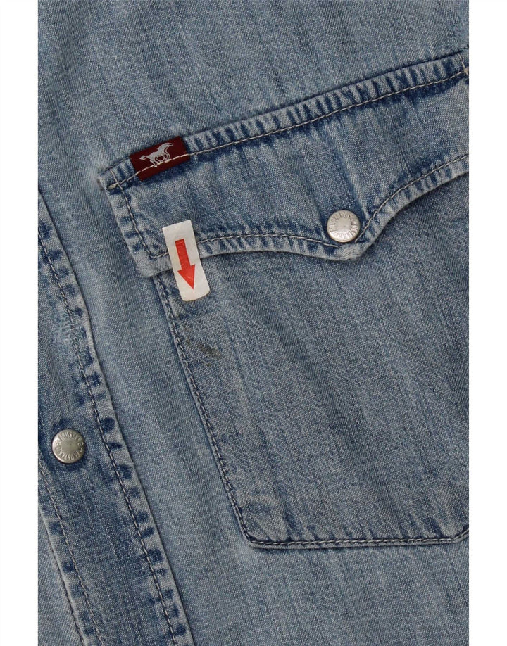 Mustang Robe en jean sans manches pour femme UK 44 Bleu moyen