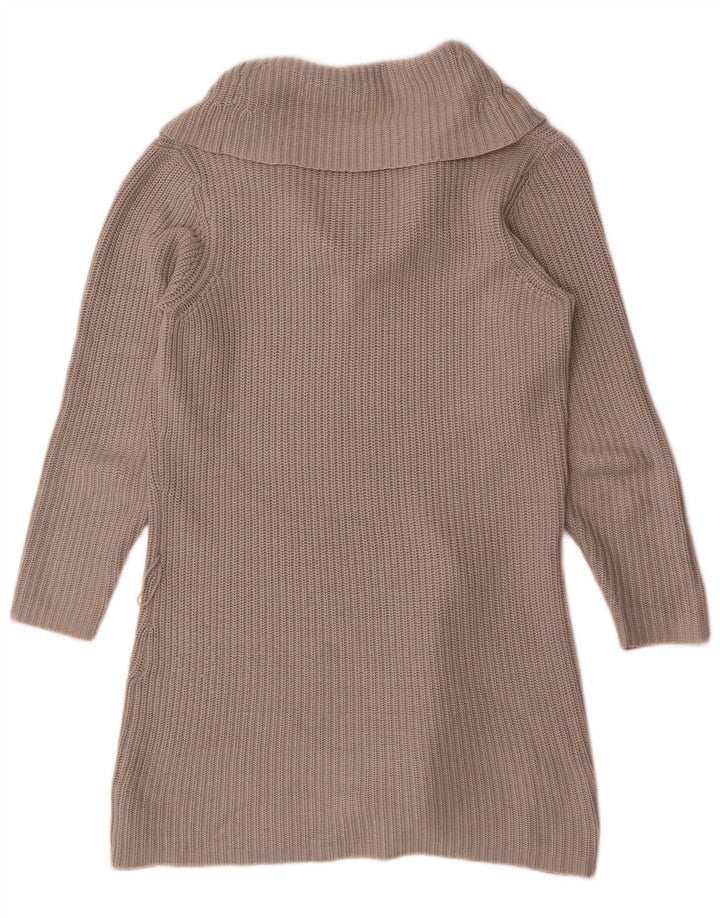 Marks & Spencer Robe pull à manches longues et col roulé pour femme Gris moyen UK 12