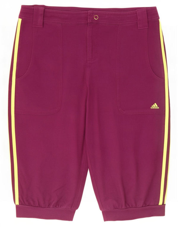 Adidas Bermuda pour femme UK 16 Large W32 Violet Coton