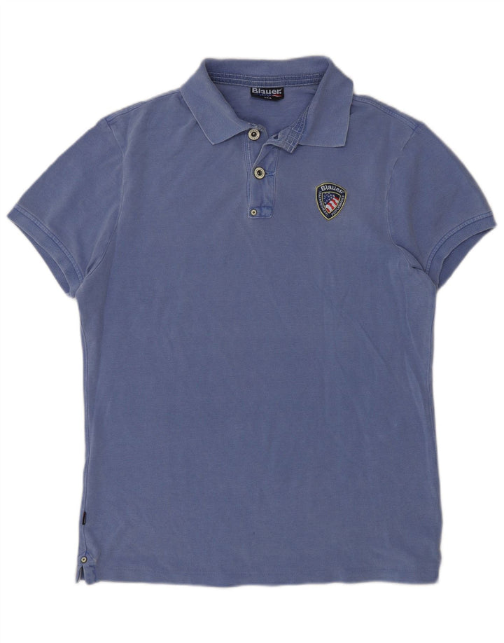 Blauer Polo Homme Grand Bleu Coton