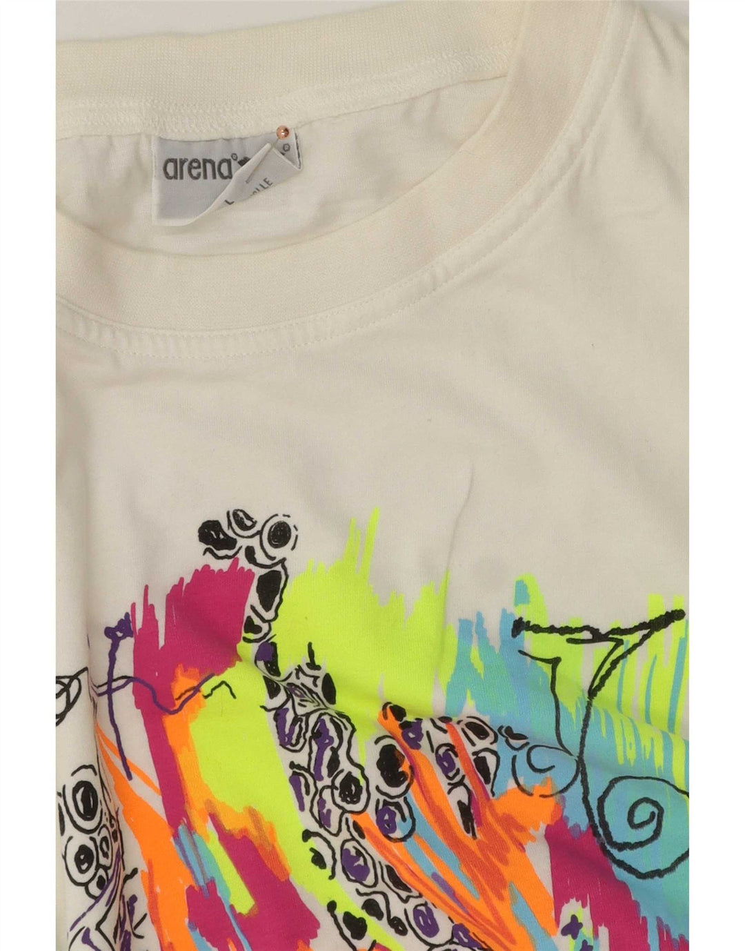 Arena T-Shirt Graphique Homme Grand Blanc Coton
