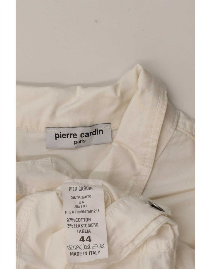 Pierre Cardin Veste en jean courte pour femme IT 44 Coton blanc moyen