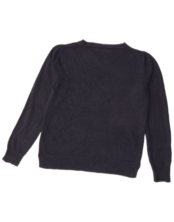 Marks & Spencer Pull à col rond pour femme UK 12 Bleu marine moyen