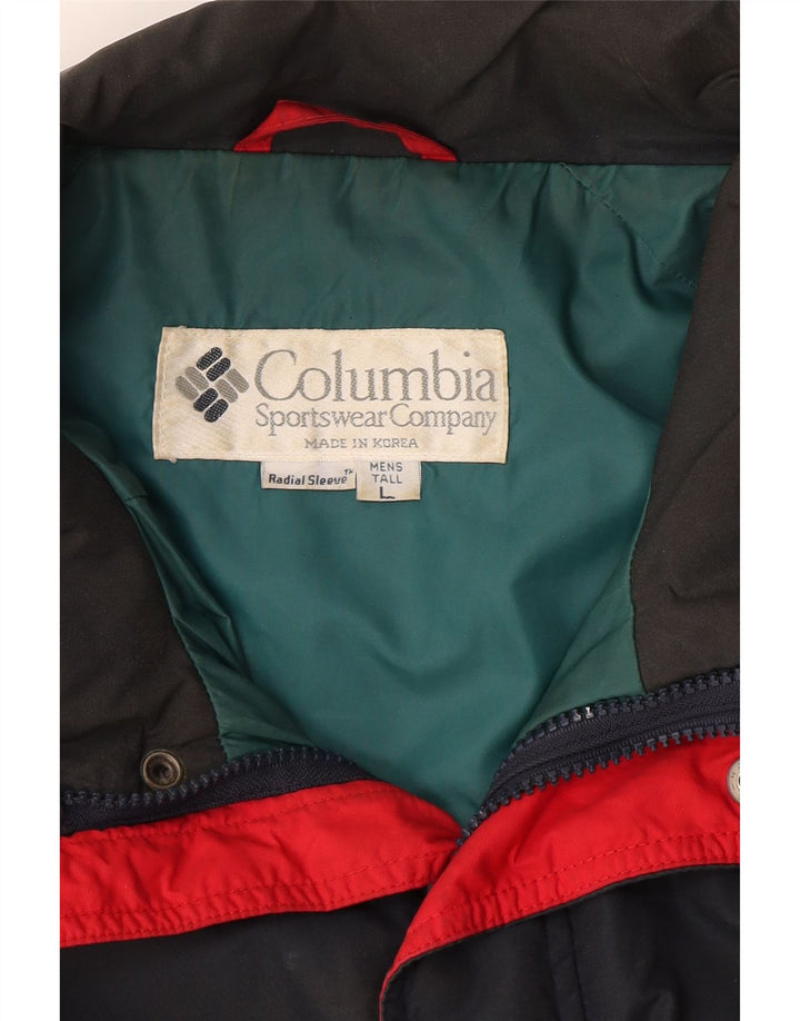 Columbia Veste de ski haute pour homme UK 40 Large Bleu marine Colourblock