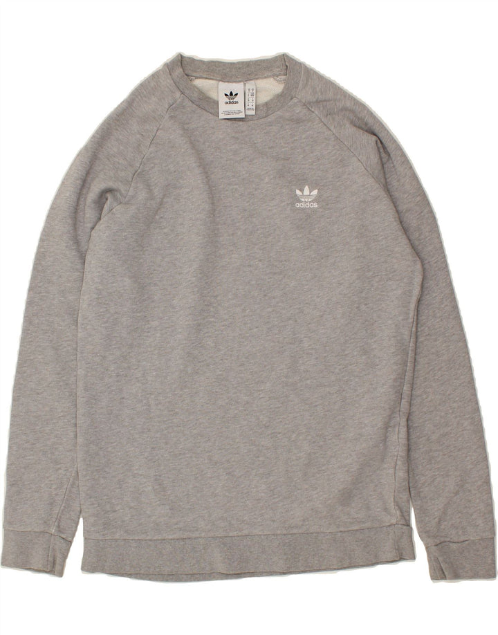 ADIDAS Mens Sweatshirt Jumper Medium Grey Cotton Vintage Adidas and Second-Hand Adidas from Messina Hembry 
