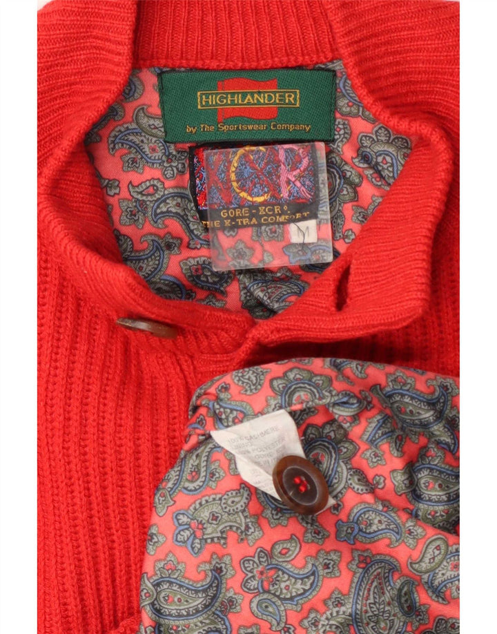 Highlander Cardigan Pull Homme Orange Moyen Cachemire