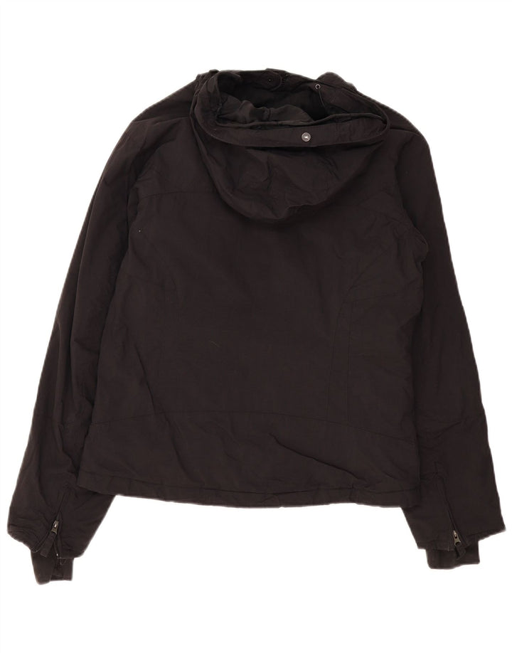 Columbia Veste coupe-vent surdimensionnée à capuche pour femme UK 10 Small Noir