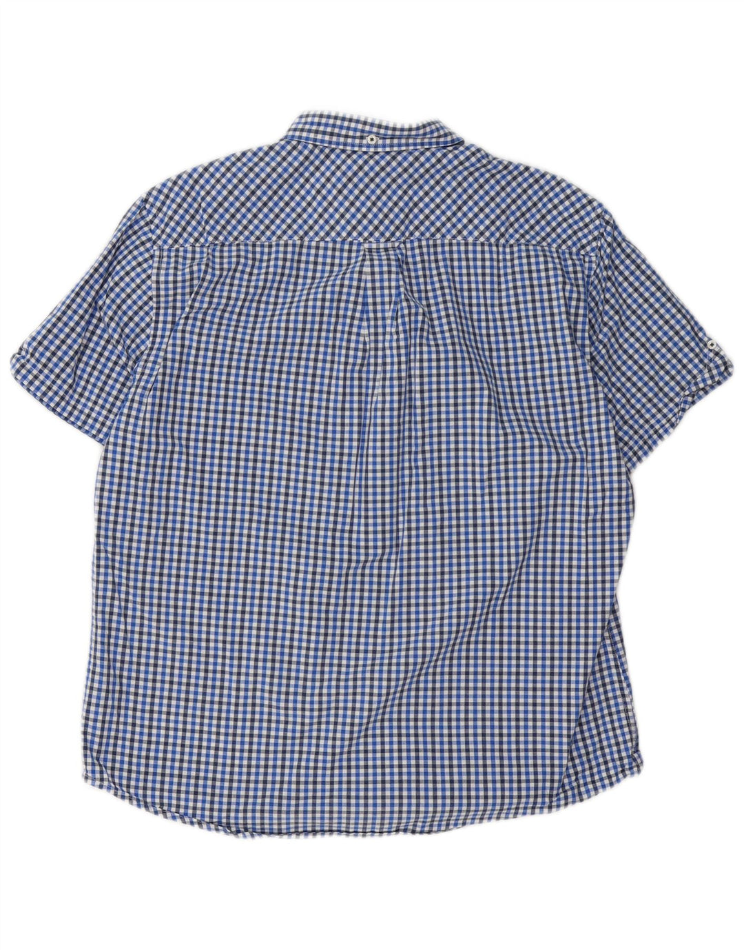 Ben Sherman Chemise à manches courtes pour homme XL en coton vichy bleu