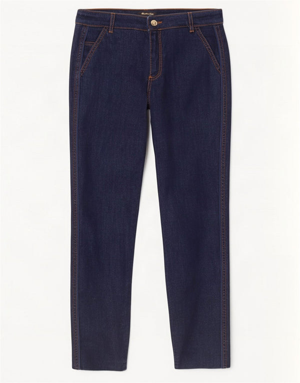 Massimo Dutti Jean skinny pour femme EU 36 XS W26 L30 Bleu marine Coton
