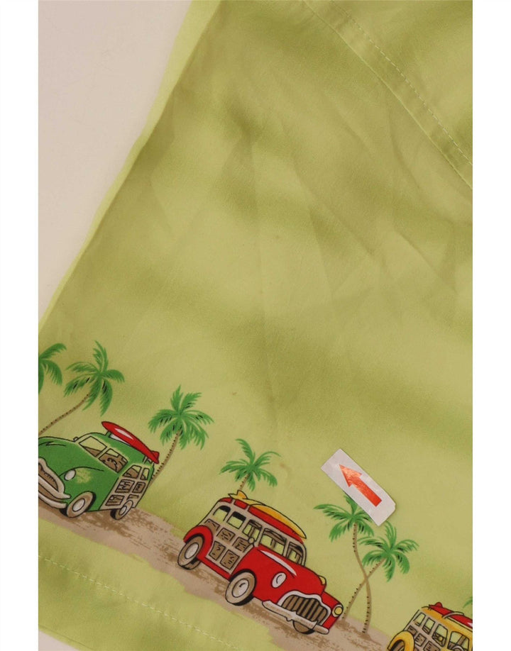 Lowes Chemise graphique à manches courtes pour hommes Grand vert Polyester hawaïen
