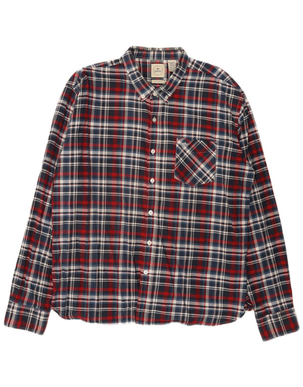Dockers Chemise en flanelle coupe standard XL pour homme en coton à carreaux multicolores