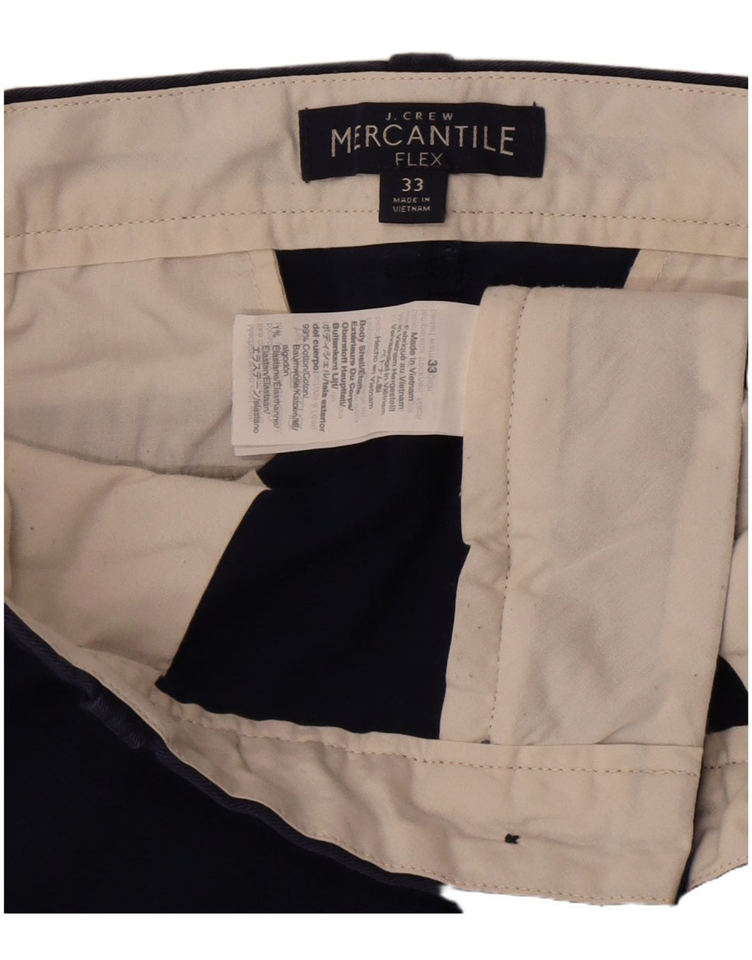 J. Crew Short chino Flex Regular Fit W33 en coton bleu marine moyen pour homme
