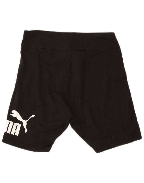 Puma Short de sport graphique pour femme UK 14 Large Noir Coton