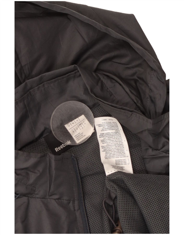 REEBOK Veste de Pluie à Capuche Homme UK 38 Gris Moyen Colorblock Polyester