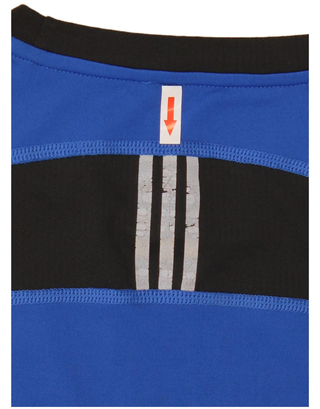 Adidas Hommes Climacool Haut À Manches Longues Petit Bleu Colorblock Polyester