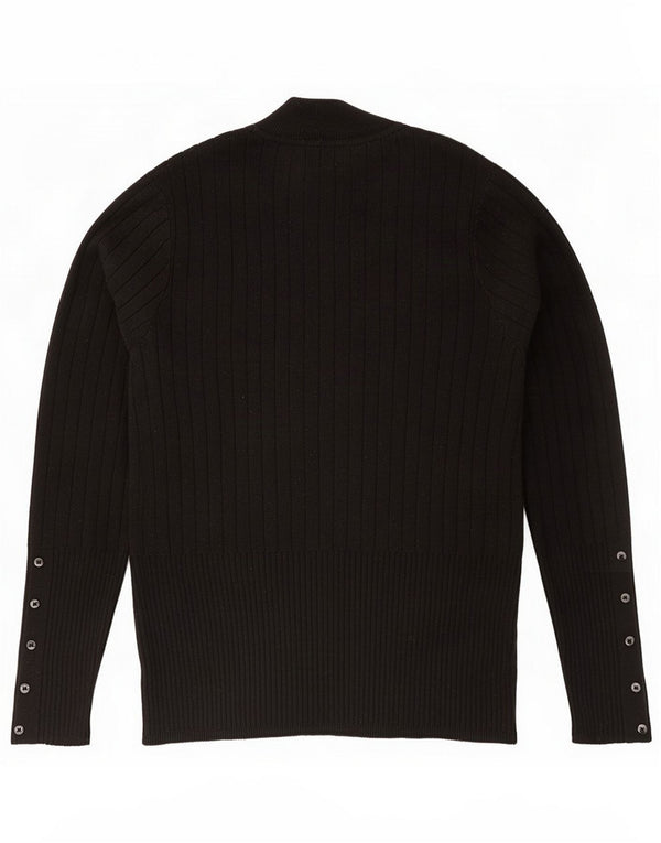 Marks & Spencer Womens Turtle Neck Jumper Sweater UK 16 Large Black Viscose