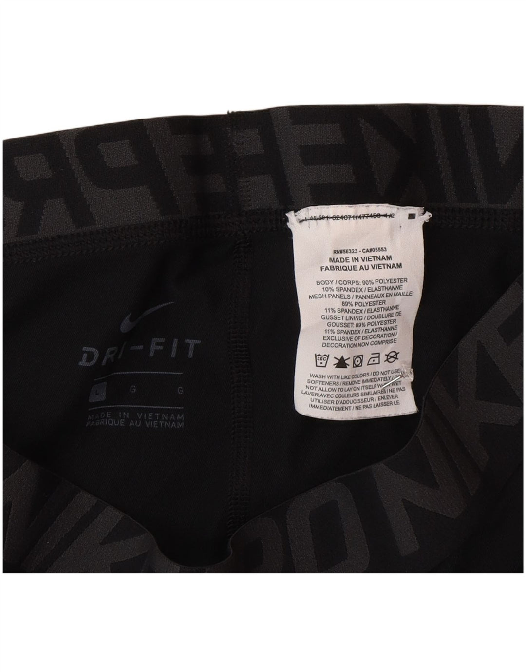 Nike Legging court Dri Fit Graphic pour homme en polyester noir Taille L
