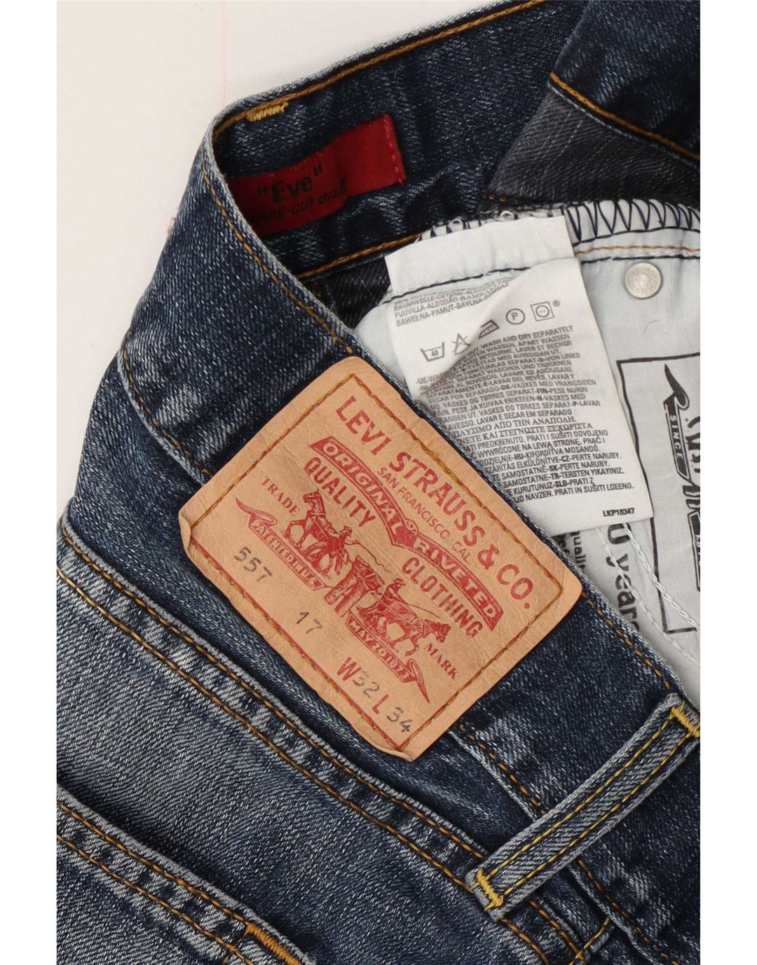 Levi's Short en Jean 557 Femme W32 Large Bleu Coton