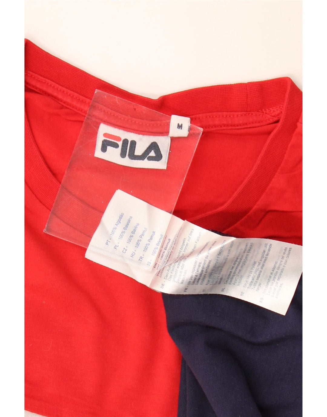 FILA T-Shirt Graphique Homme Coton Colorblock Multicolore Moyen
