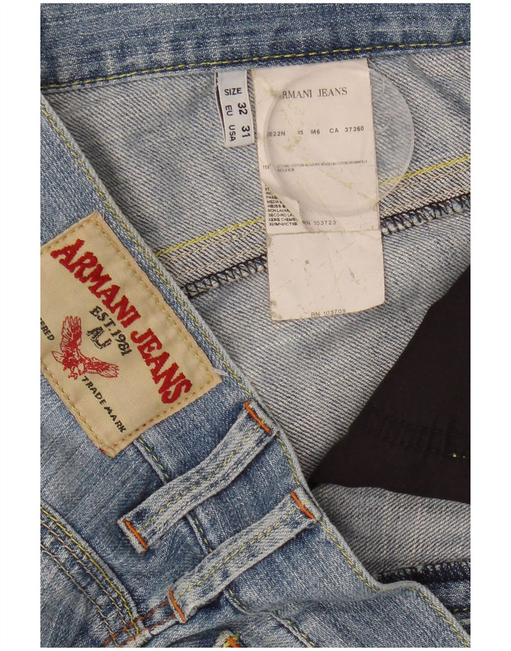 Armani Jeans Slim en détresse pour hommes W32 L34 coton bleu
