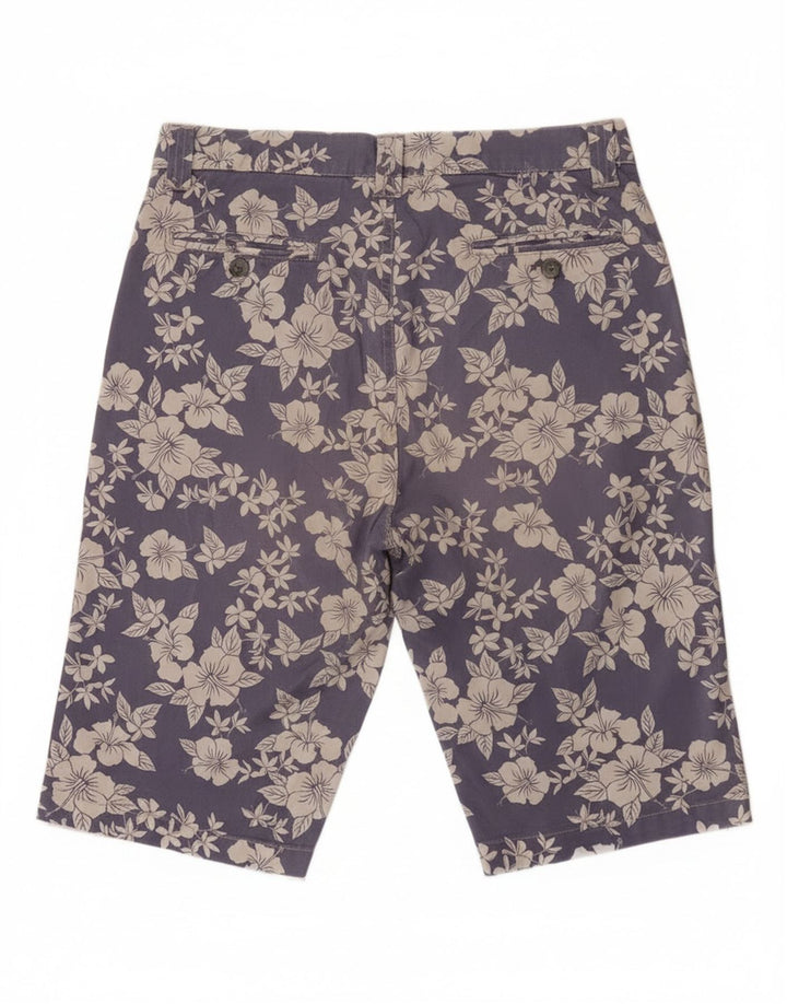 Jeckerson Bermuda Homme W31 Coton Floral Bleu Moyen