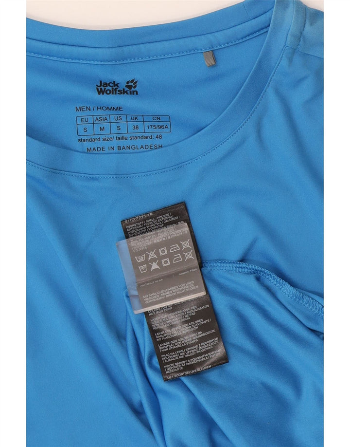 Jack Wolfskin T-Shirt Homme Top UK 38 Petit Bleu Polyester