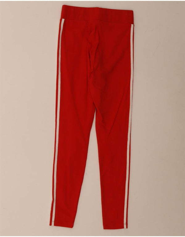 Adidas Leggings Femme UK 10 Petit Coton Rouge