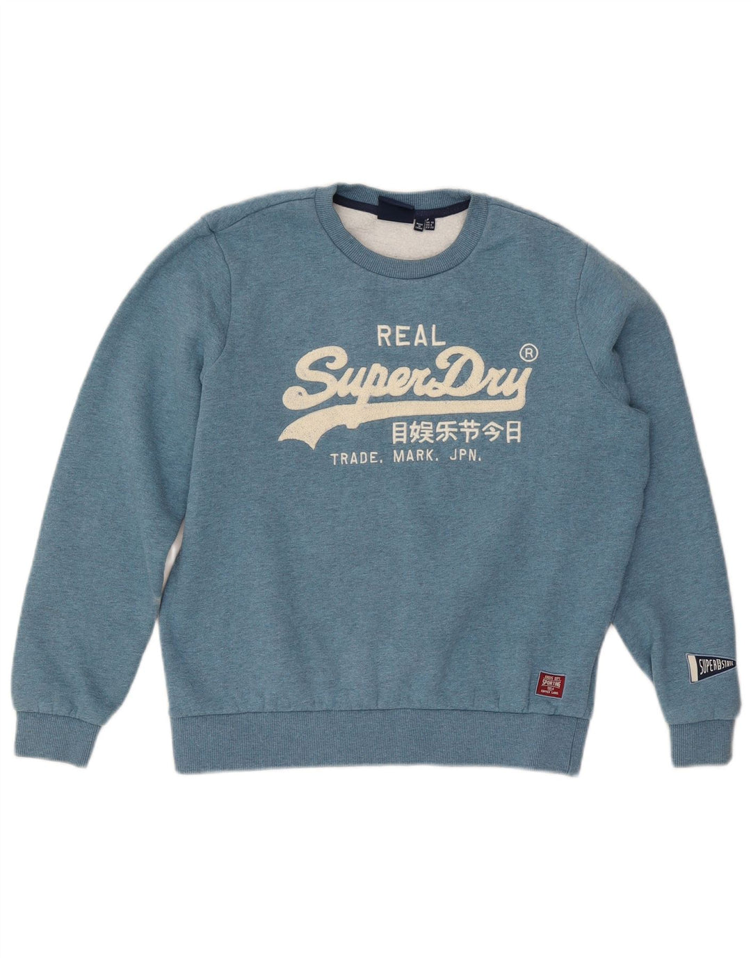 Superdry Sweat-shirt graphique pour femme UK 10 Small Bleu moucheté