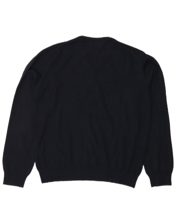 RIFLE Pull col V pour femme UK 18 XL Bleu marine Acrylique