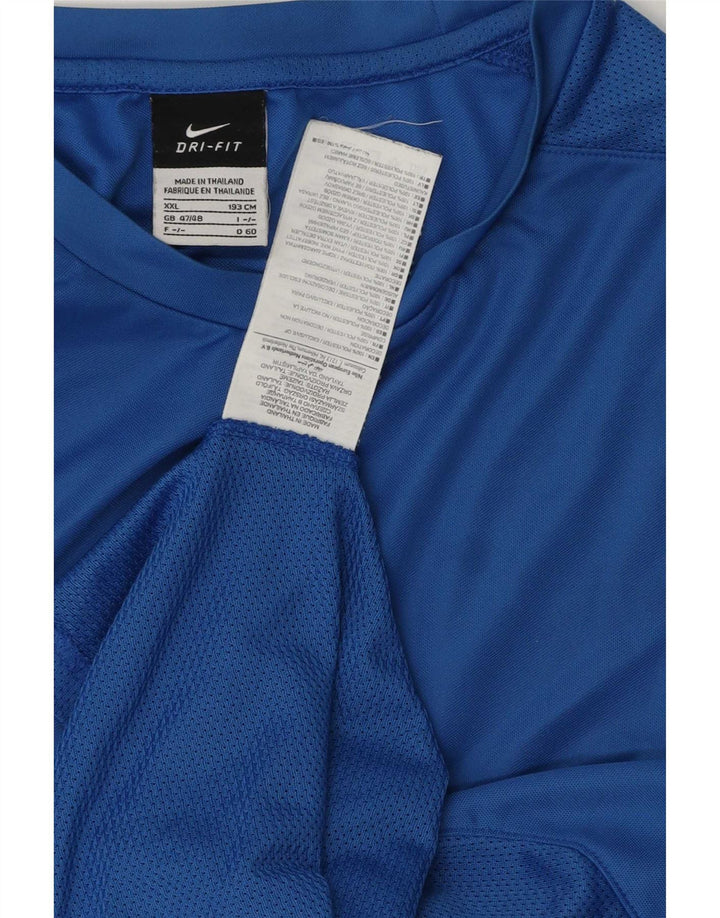 Nike T-Shirt Homme Haut 2XL Bleu Polyester Sports