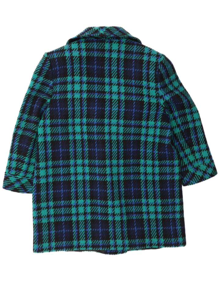 vintage Womens Overcoat Overcoat UK 16 Grand Plaid Vert
