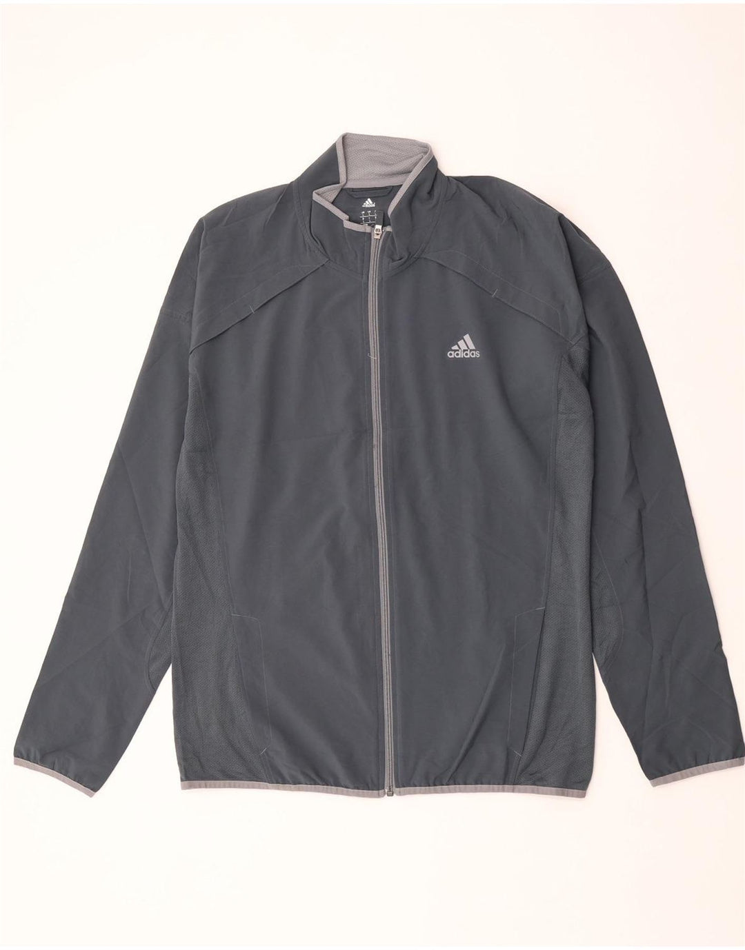 Adidas Hommes Climalite Survêtement Top Veste Grand Gris Polyester