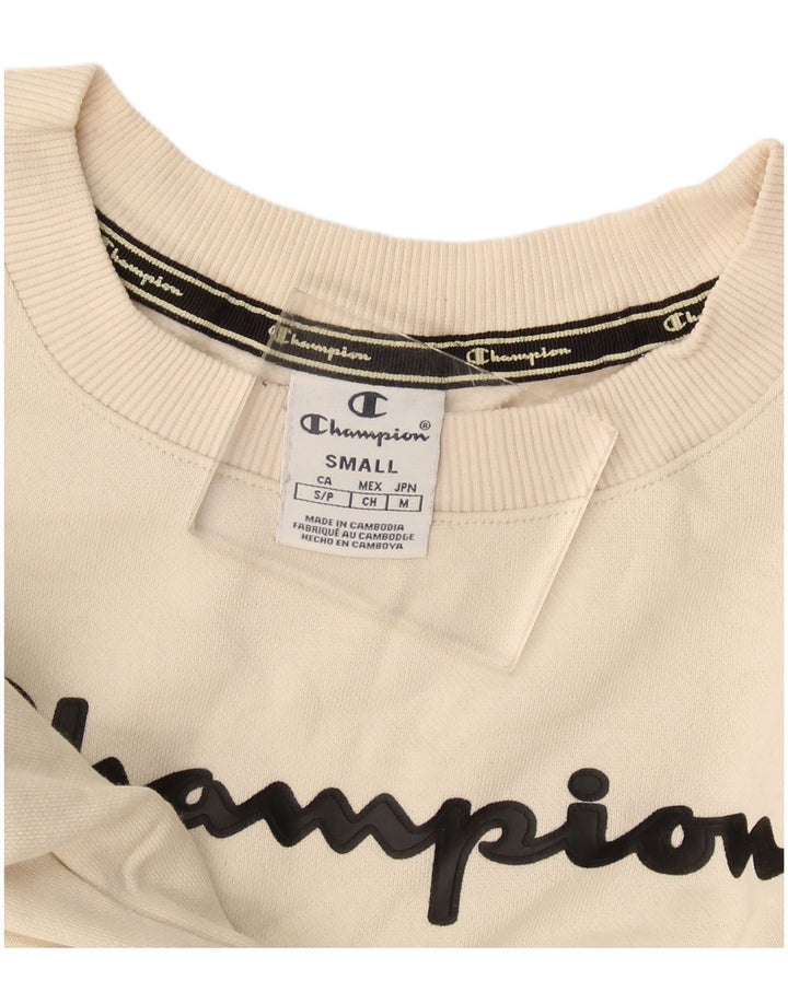 Champion Sweat-shirt surdimensionné graphique pour femme UK 10 Small Off White