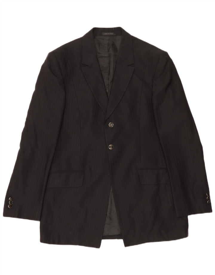 Carlo Pignatelli Veste blazer à 2 boutons pour homme IT 54 2XL Noir à fines rayures