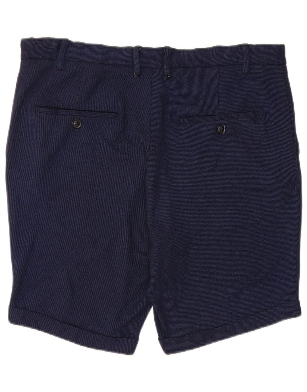 Zara Short Chino Homme EU 42 Large W32 Bleu Marine Viscose