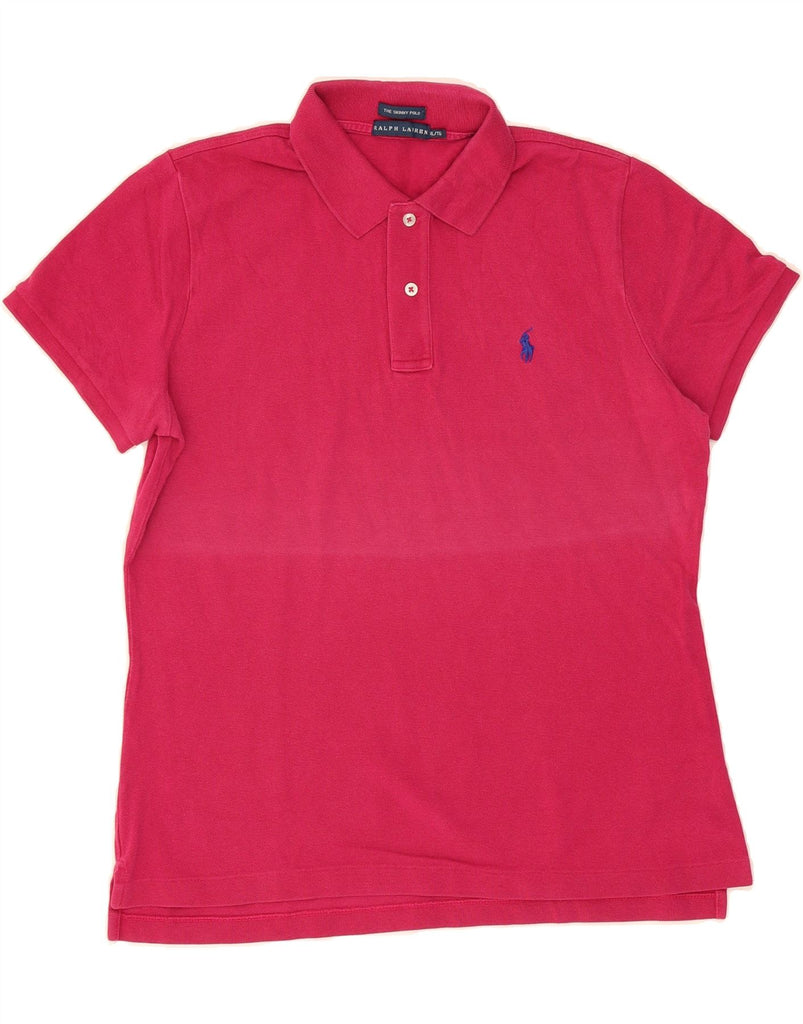 RALPH LAUREN Mens Skinny Polo Shirt XL Pink Cotton Vintage Ralph Lauren and Second-Hand Ralph Lauren from Messina Hembry 