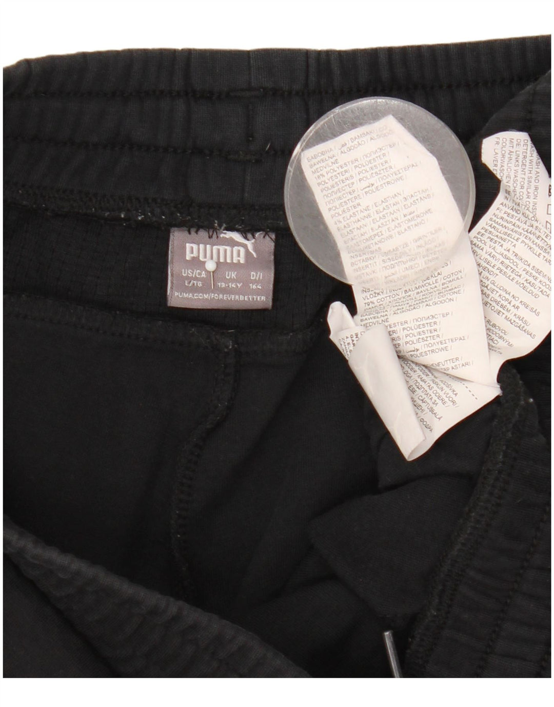Puma Short de Sport Garçon 13-14 Ans Noir Coton