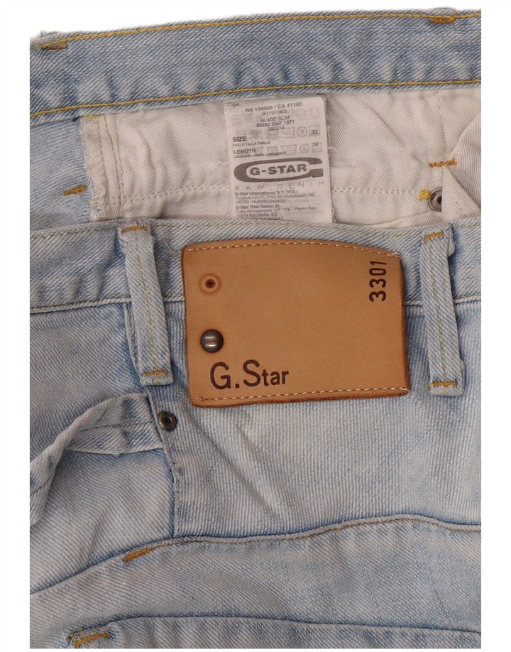 G-STAR Jean Slim 3301 Homme W32 L34 Bleu Coton