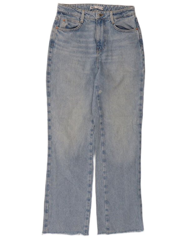 Zara Femme Jean Droit EU 36 XS W26 L29 Bleu