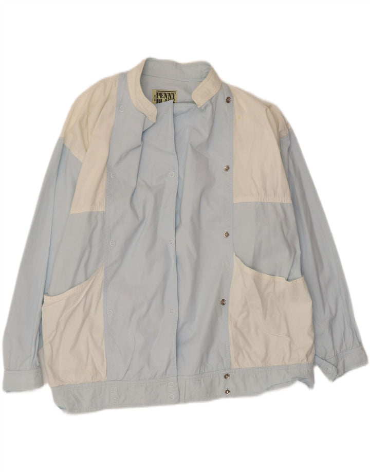 PENNY BLACK Veste utilitaire pour femme UK 14 Grand coton colorblock bleu