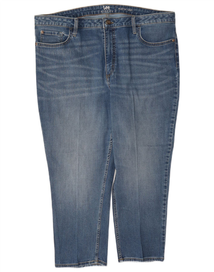 Lee Jean Capri Raiders Taille Moyenne Femme W38 L23 Bleu