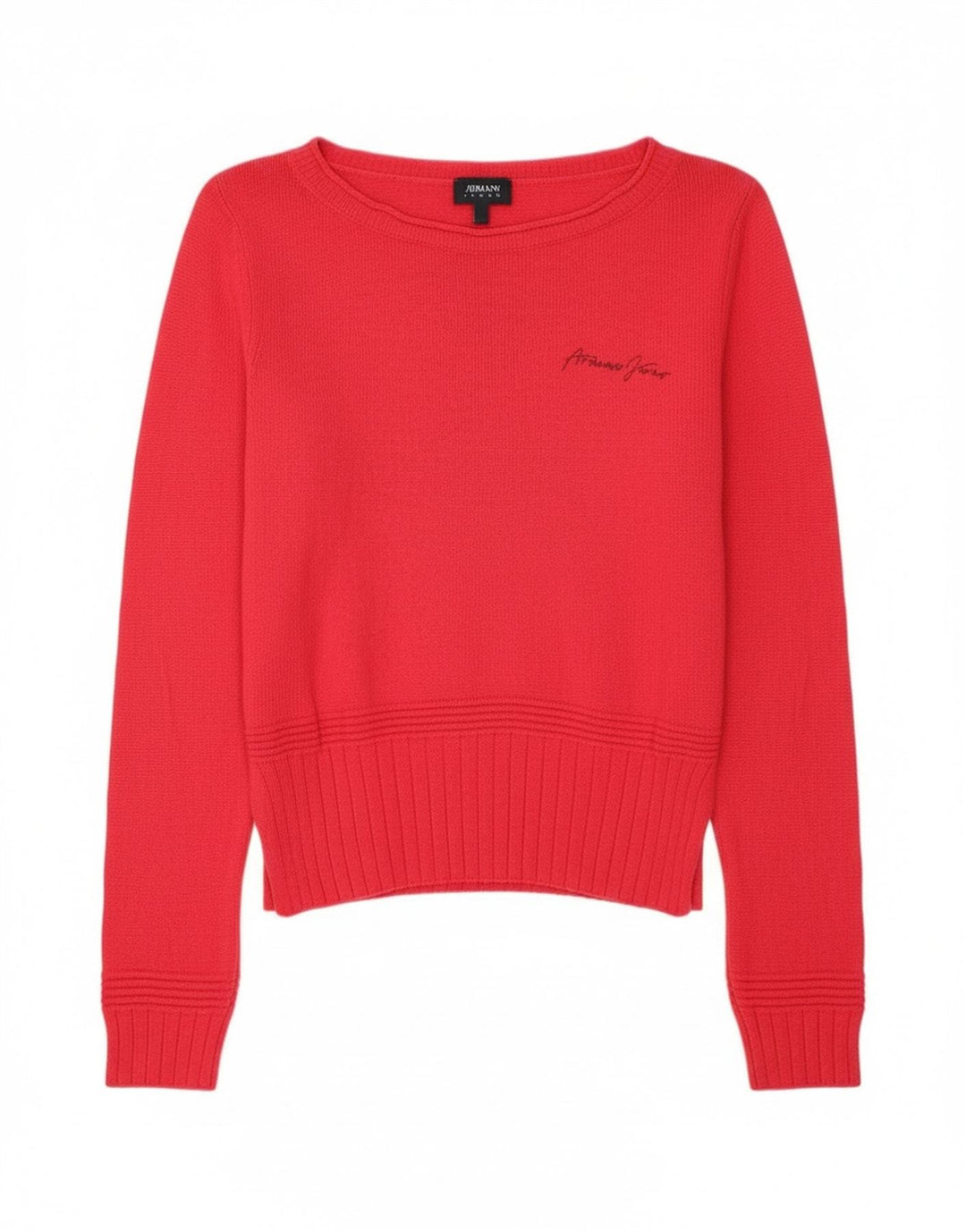 Armani Jeans Pull court à col bateau pour femme UK 14 Rose moyen