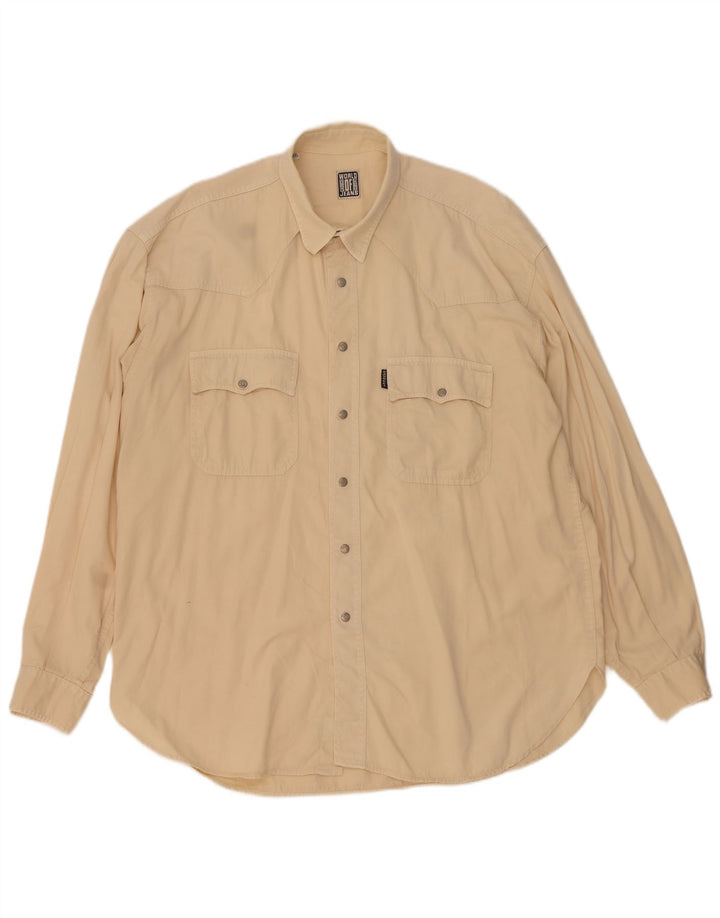 CASSUCI Chemise Homme 2XL Coton Beige