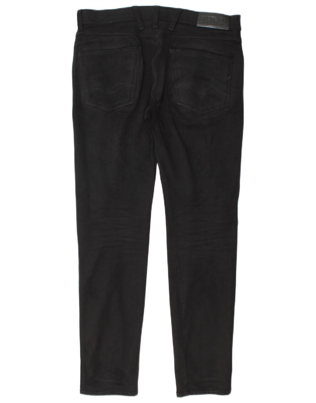 Replay Femme Anbass Jean Slim Effet Déchiré W32 L30 Coton Noir