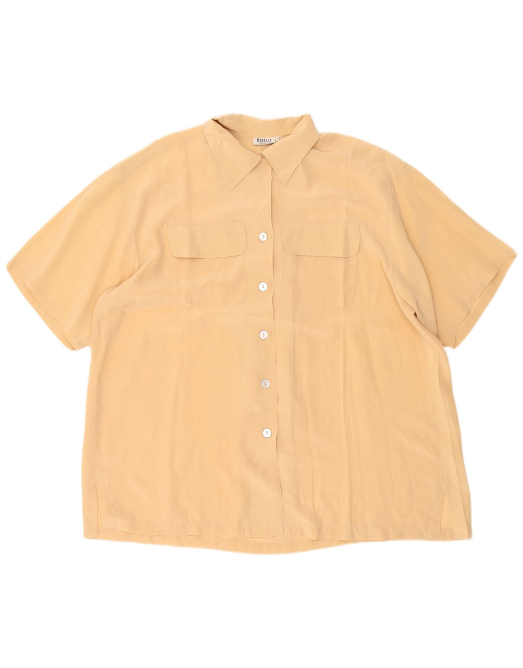 Marella Chemisier surdimensionné à manches courtes pour femme IT 42 Beige moyen
