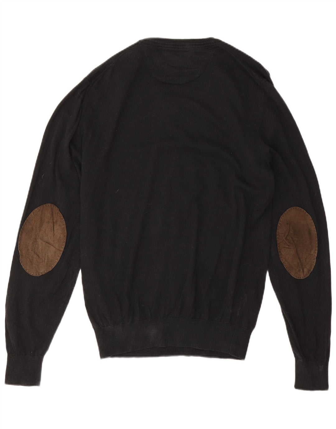Massimo Dutti Pull col V Homme XL Noir Coton