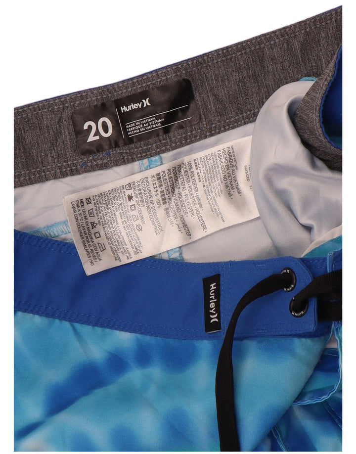 Hurley Short de Bain Garçon 15-16 Ans Bleu Tie Dye Polyester