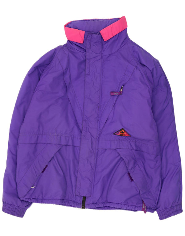 Aesse Veste de ski à capuche pour homme UK 40 Large Violet Colourblock