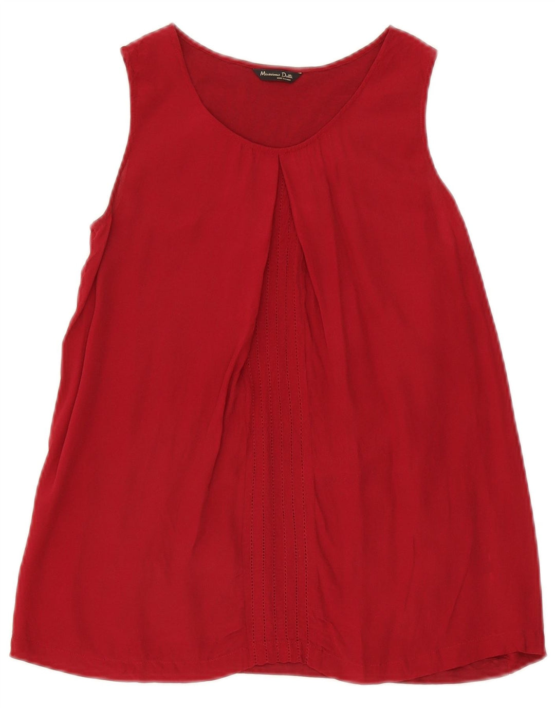 Massimo Dutti Chemisier sans manches pour femme UK 10 Petit Rouge