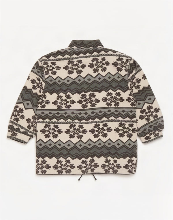 Veste polaire homme vintage UK 42 XL Blanc Fair Isle